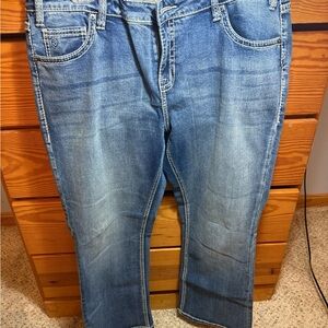 Women’s Rock and Roll Blue Mid Rise Riding Bootcut Jeans